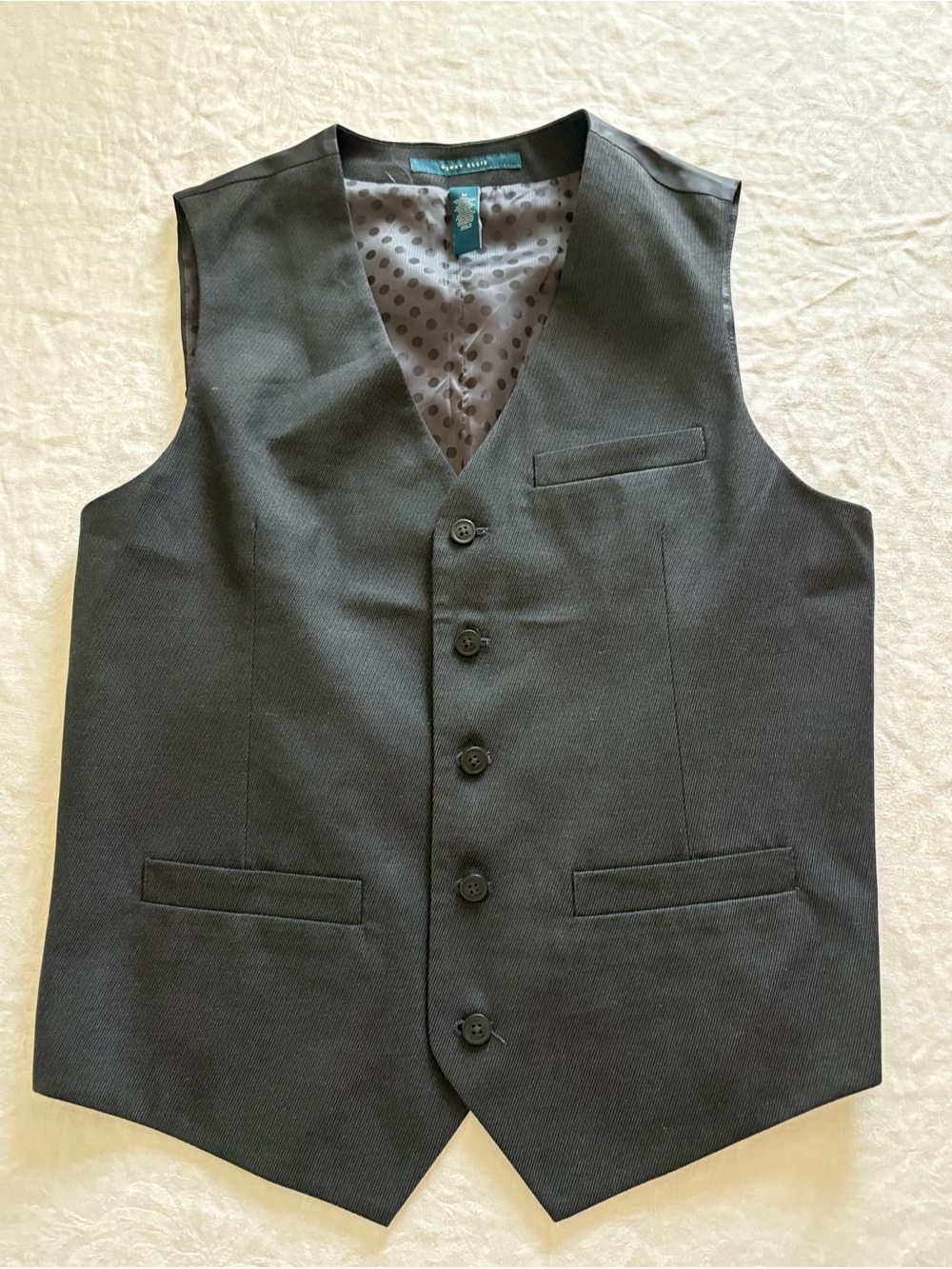 Perry Ellis Men’s Black Dress Vest